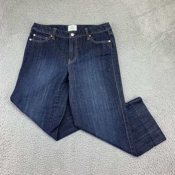 White House‎ Black Market Jeans Womens 8 (31x22) Blue Stretch Straight Cropped - Picture 2 of 11